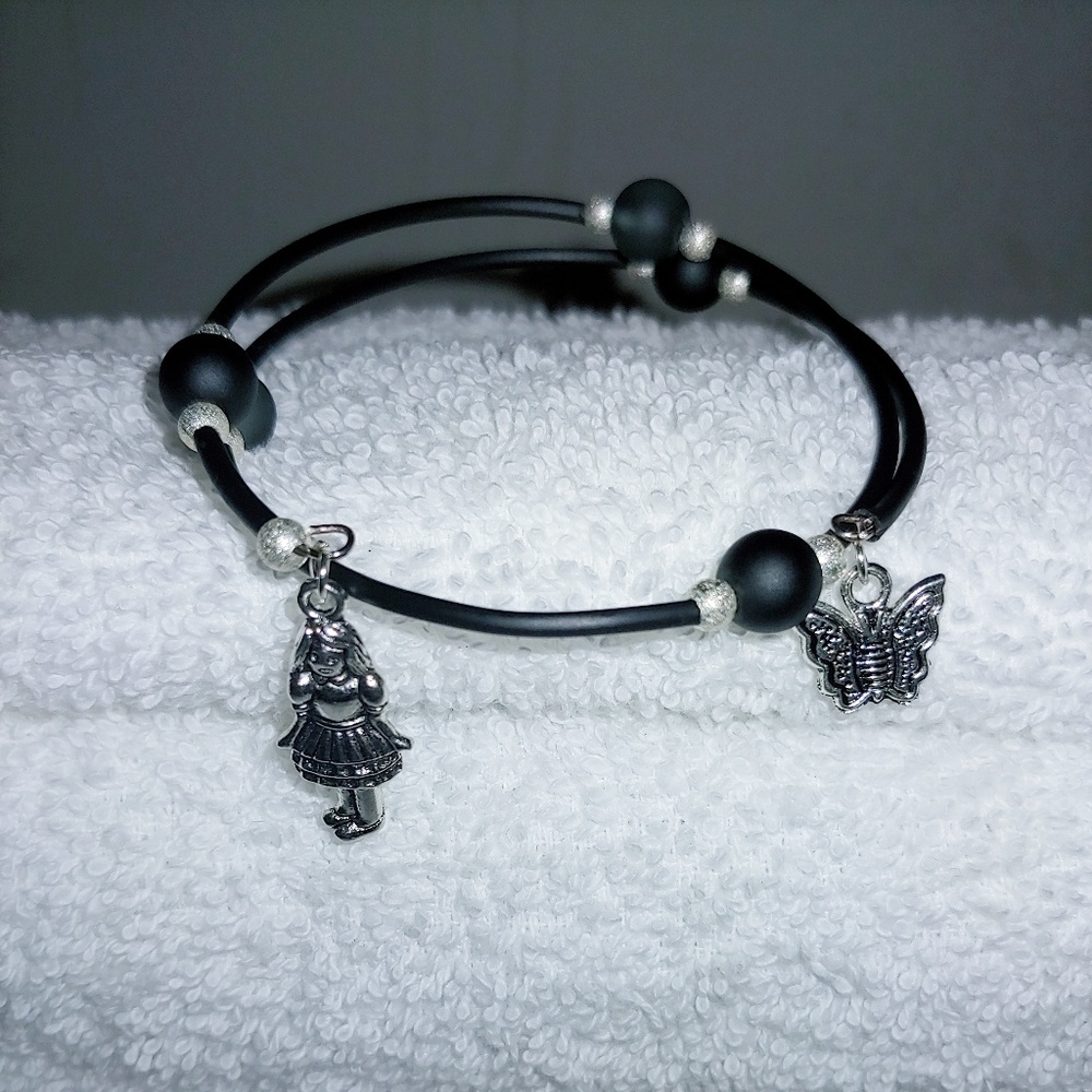 Unisex Transparent Frosted Glass Beaded Bracelet